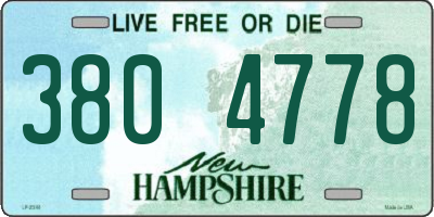 NH license plate 3804778
