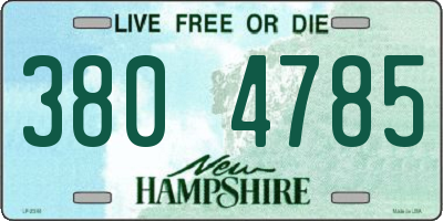 NH license plate 3804785