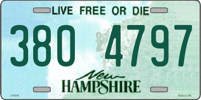 NH license plate 3804797