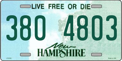 NH license plate 3804803