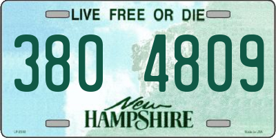 NH license plate 3804809