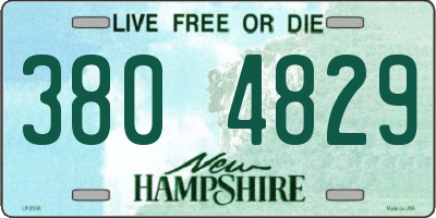 NH license plate 3804829
