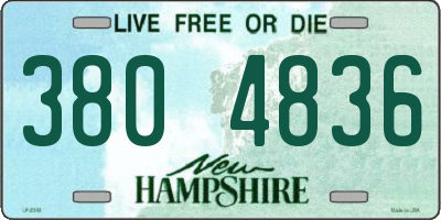 NH license plate 3804836