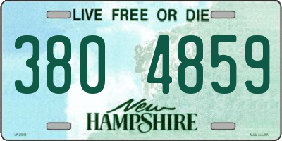 NH license plate 3804859