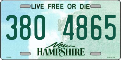 NH license plate 3804865