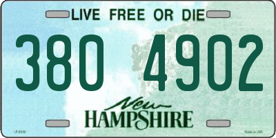 NH license plate 3804902