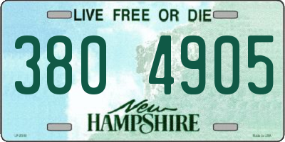 NH license plate 3804905