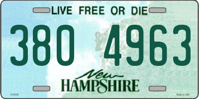 NH license plate 3804963