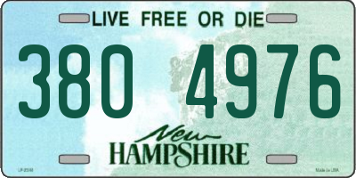 NH license plate 3804976