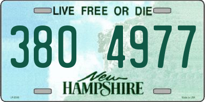 NH license plate 3804977