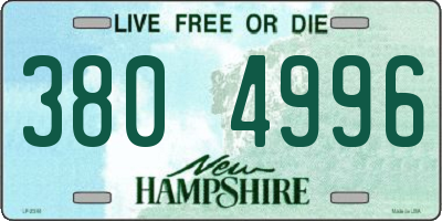 NH license plate 3804996