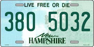 NH license plate 3805032