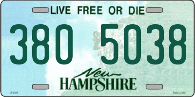 NH license plate 3805038