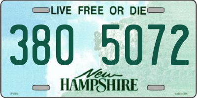 NH license plate 3805072