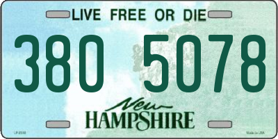 NH license plate 3805078