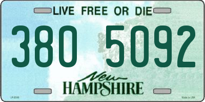 NH license plate 3805092