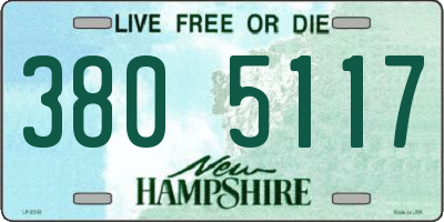 NH license plate 3805117