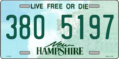 NH license plate 3805197