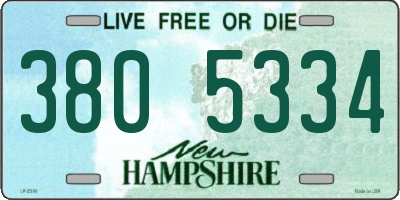 NH license plate 3805334