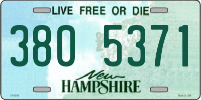 NH license plate 3805371