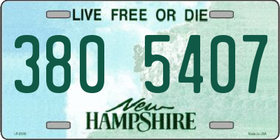 NH license plate 3805407