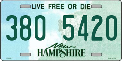 NH license plate 3805420