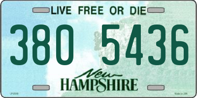 NH license plate 3805436