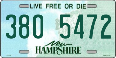 NH license plate 3805472