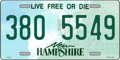 NH license plate 3805549
