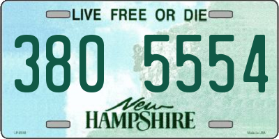 NH license plate 3805554