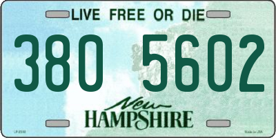 NH license plate 3805602