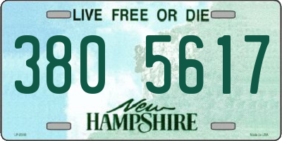 NH license plate 3805617