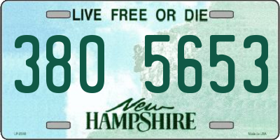 NH license plate 3805653
