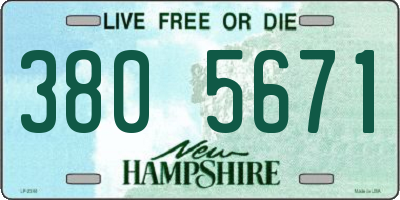 NH license plate 3805671
