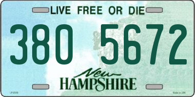 NH license plate 3805672