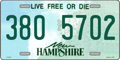 NH license plate 3805702