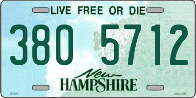 NH license plate 3805712