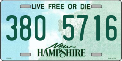 NH license plate 3805716