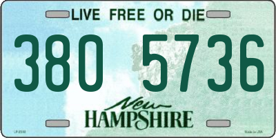 NH license plate 3805736