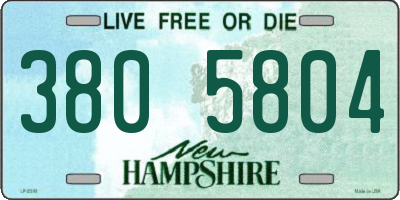 NH license plate 3805804