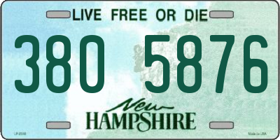 NH license plate 3805876