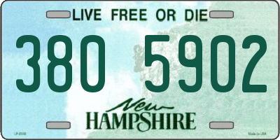 NH license plate 3805902