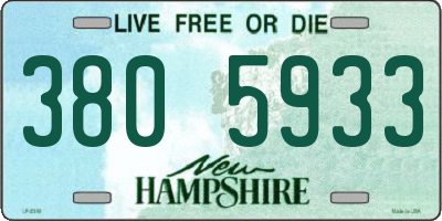 NH license plate 3805933