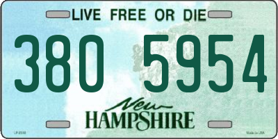 NH license plate 3805954