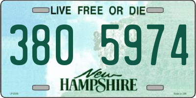 NH license plate 3805974