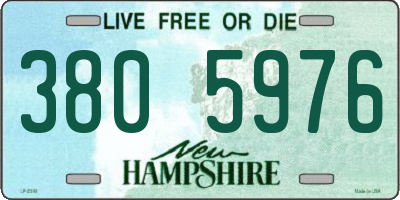 NH license plate 3805976