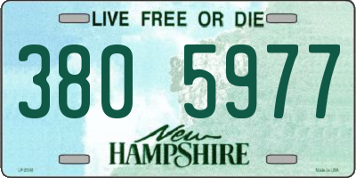 NH license plate 3805977