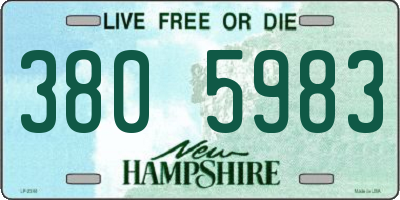 NH license plate 3805983