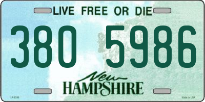 NH license plate 3805986