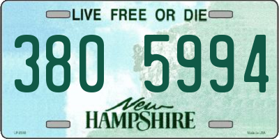 NH license plate 3805994